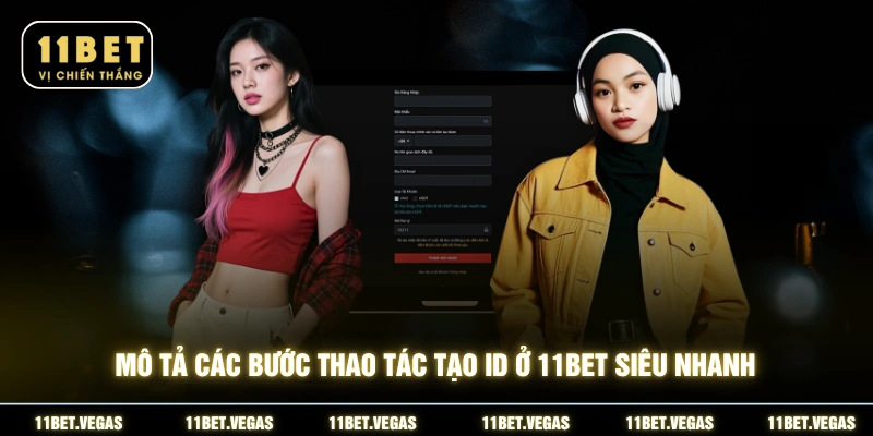 Mô tả các bước thao tác tạo ID ở 11BET siêu nhanh